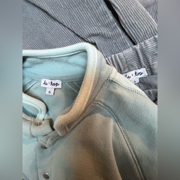 Le top boys, corduroy pants and pullover sweatshirt.matching set size 5 EUC - Picture 2 of 3